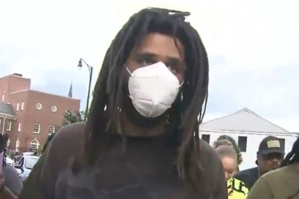 J. Cole Joins Protesters in North Carolina Hometown