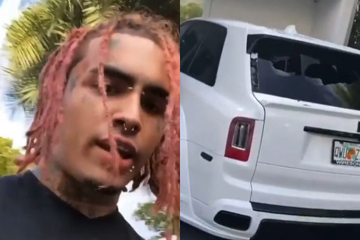 Lil Pump Goes Off After Getting Windows Busted Out on His Rolls Royce SUV – Watch
