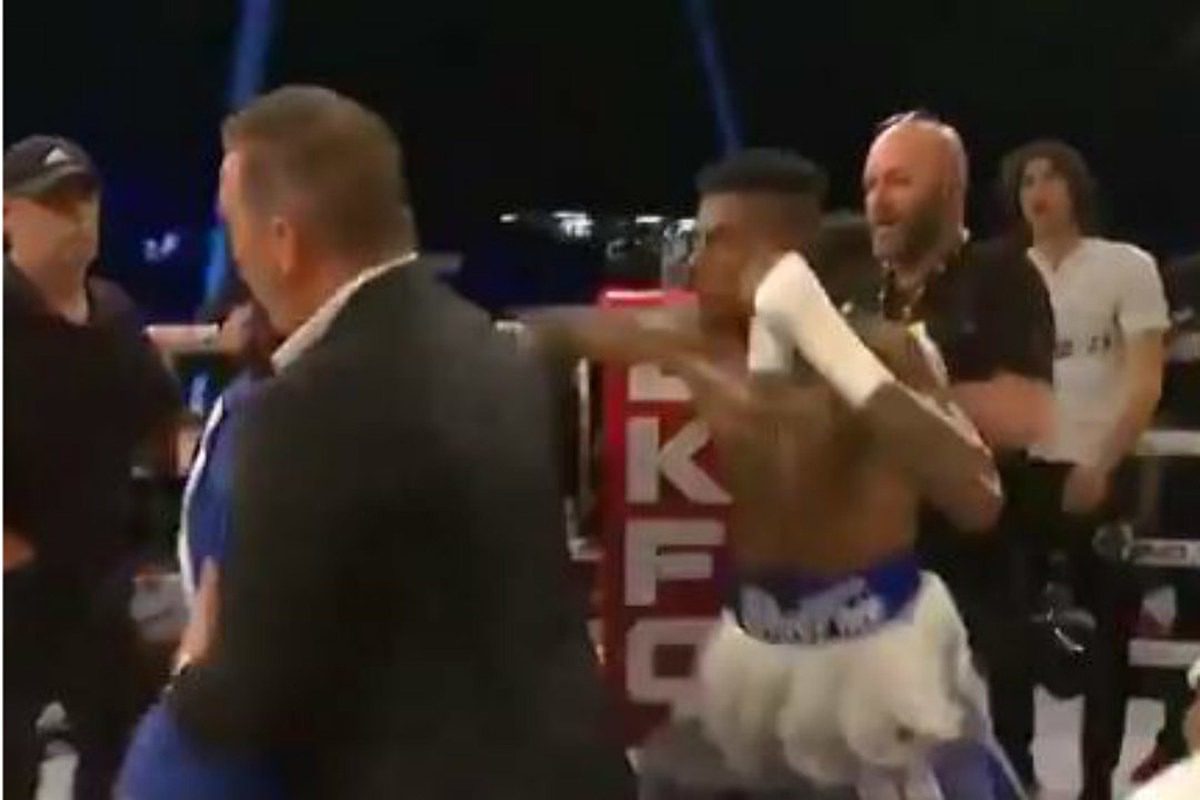 Blueface Punches Fan Who Rushed Boxing Ring After Blueface Won Match – Watch