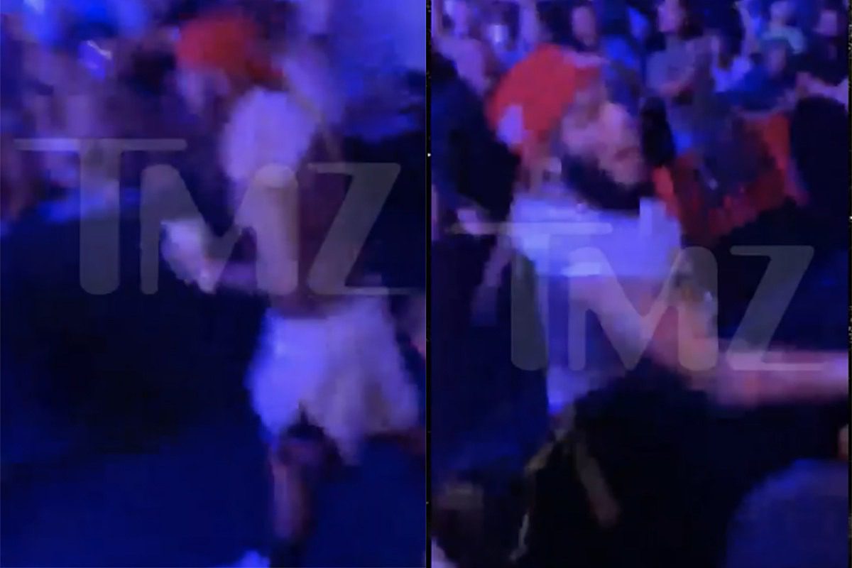 6ix9ine Gets Hit With Thrown Drink, Throws His Drink Back During UFC Fight – Watch