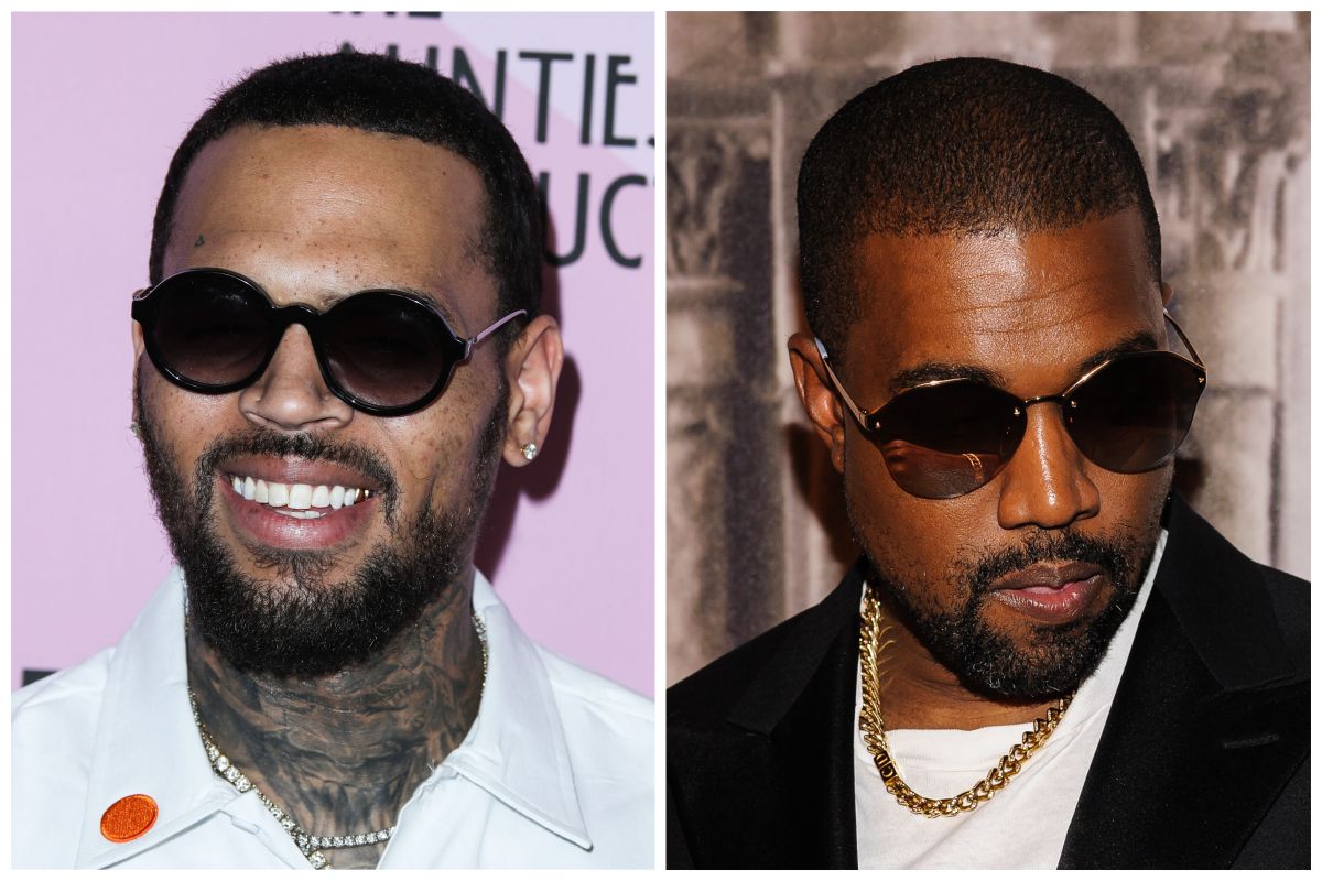 Chris Brown Clowns Kanye West’s New Hairstyle