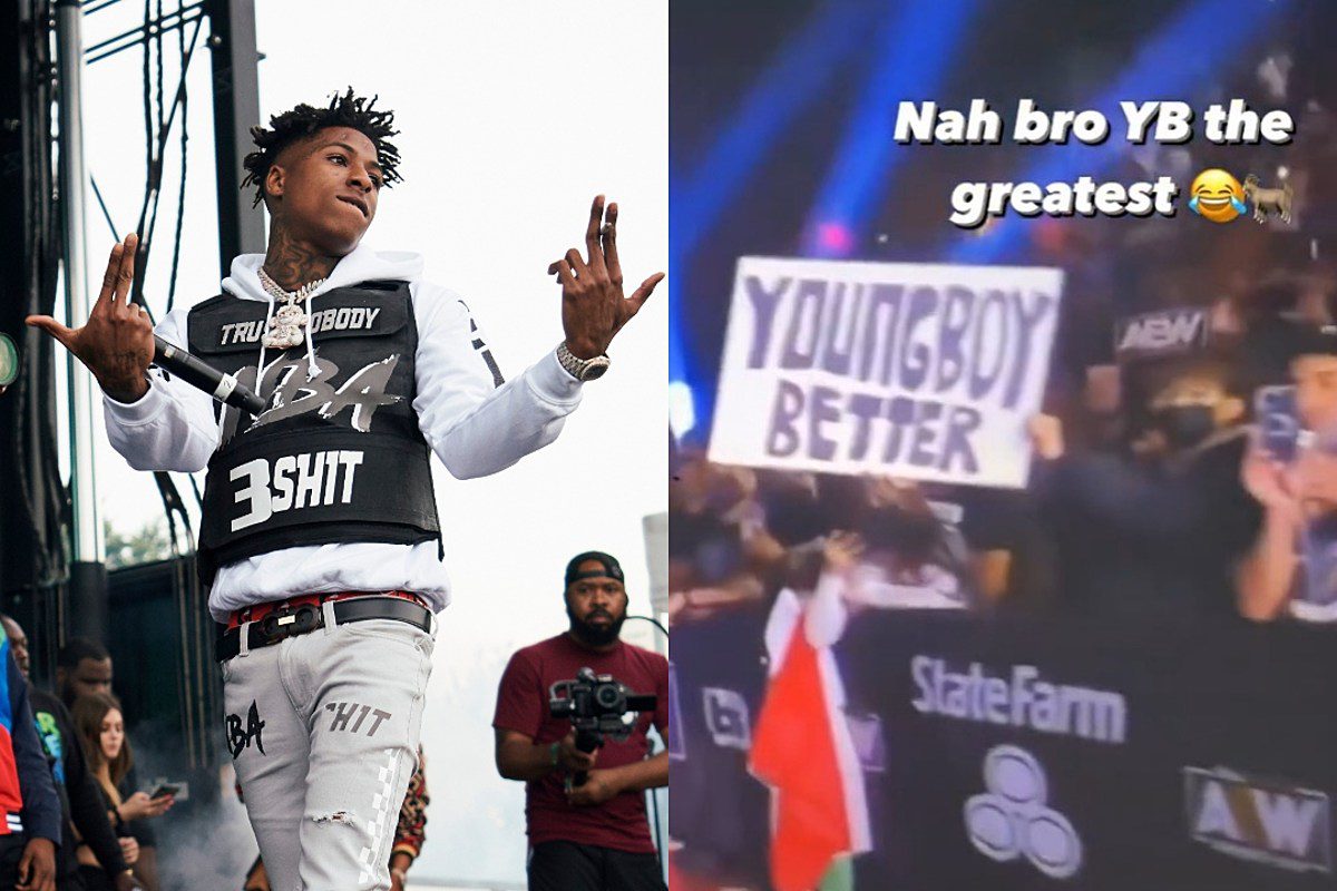 ‘YoungBoy Better’ Sign Randomly Appears in Crowd During Televised Wrestling Event – Watch