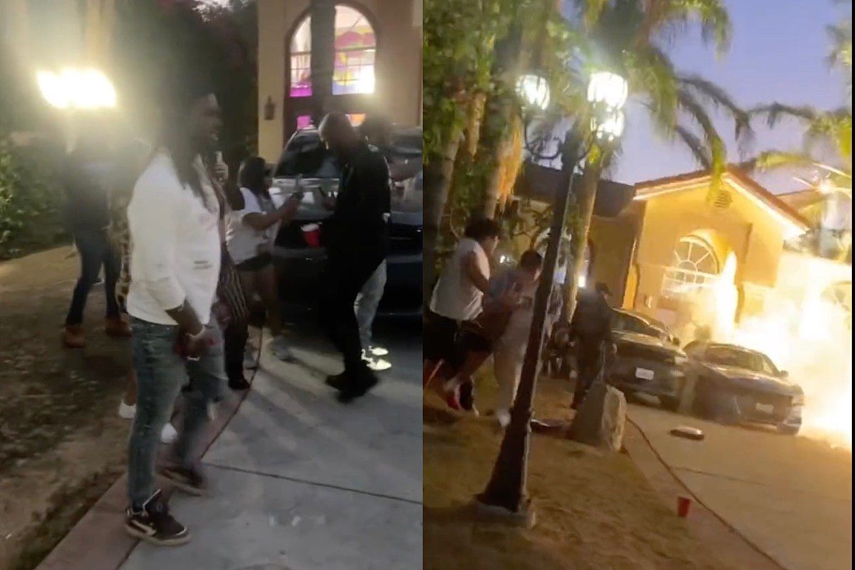 Chief Keef Fireworks Go Haywire, Nearly Set House and Cars on Fire – Watch