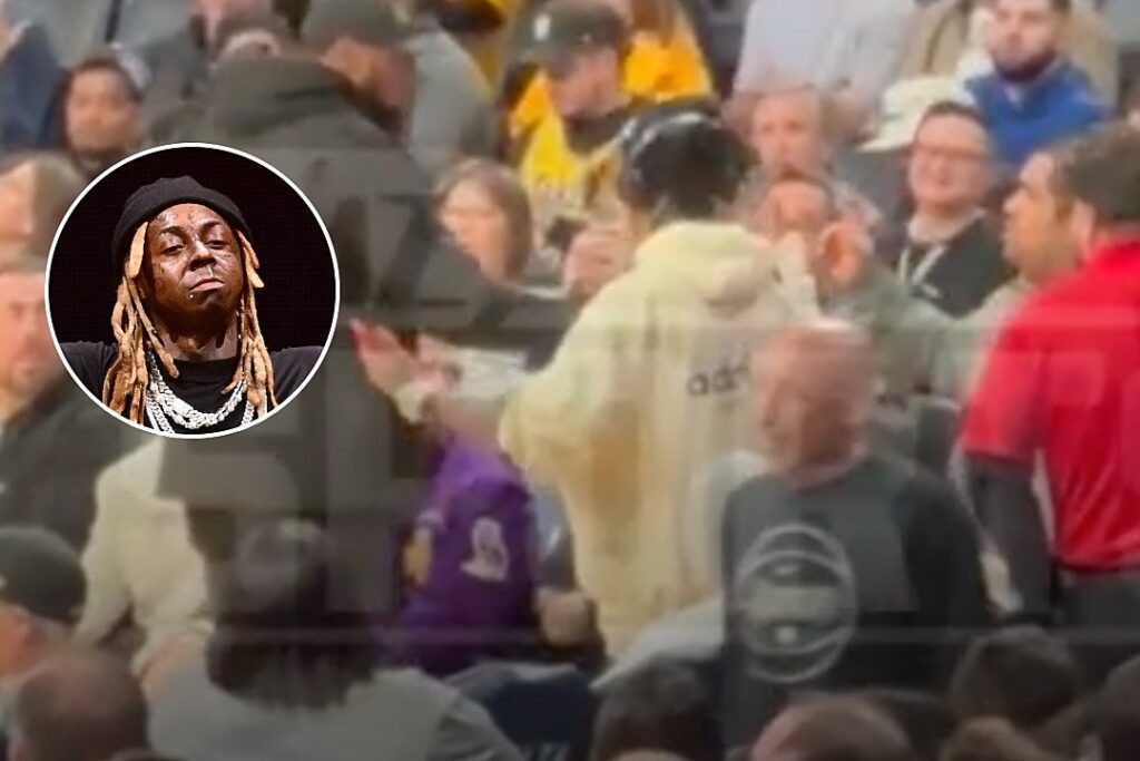 Video Shows Lil Wayne Throwing His Hands Up, Leaving Lakers Game