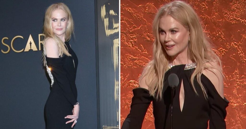 Nicole Kidman Avoids Wardrobe Mishap as She Takes Off Her High Heels While Onstage at Governors Awards: Watch