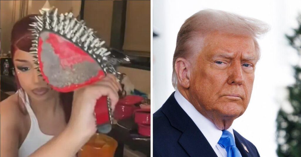 Cardi B Blames President Donald Trump for Ruining Her $3K Heels at the Super Bowl and Demands for Her Deported Uncle to Return to the U.S. in Scathing Rant