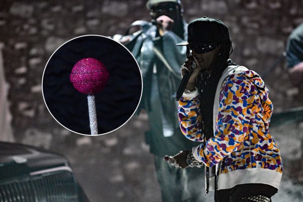 Playboi Carti Turns Candy to Luxury With a Diamond Lollipop
