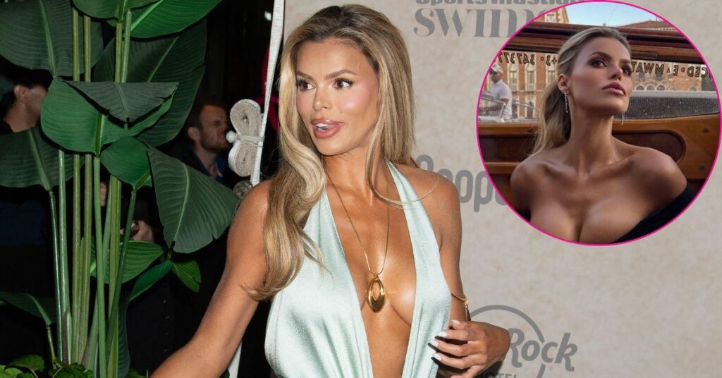 Brooks Nader Shows Off Her Curves in Sheer Low-Cut Dress at Jeff Bezos and Lauren Sánchez’s Pajama Party: Photos