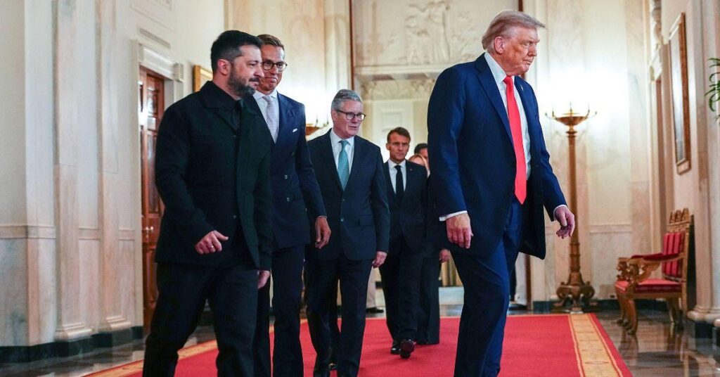 photo of The president met with European heads of state at the White House, where he flaunted an image of his assassination attempt