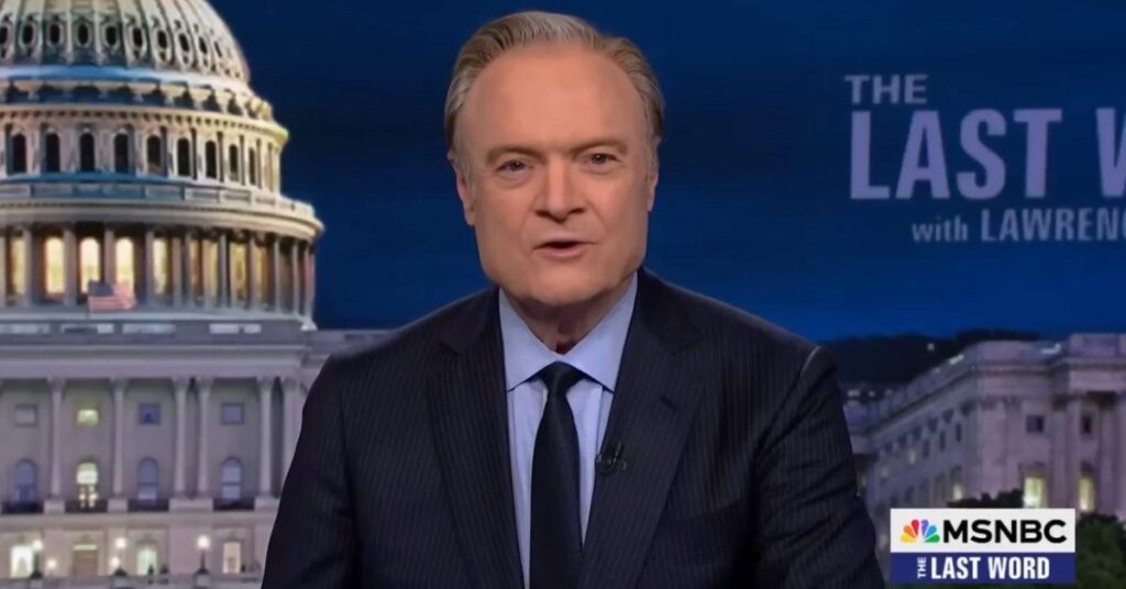 photo of Lawrence O'Donnell slammed Donald Trump for hiding his ankles during his meeting in the Oval Office on August 18