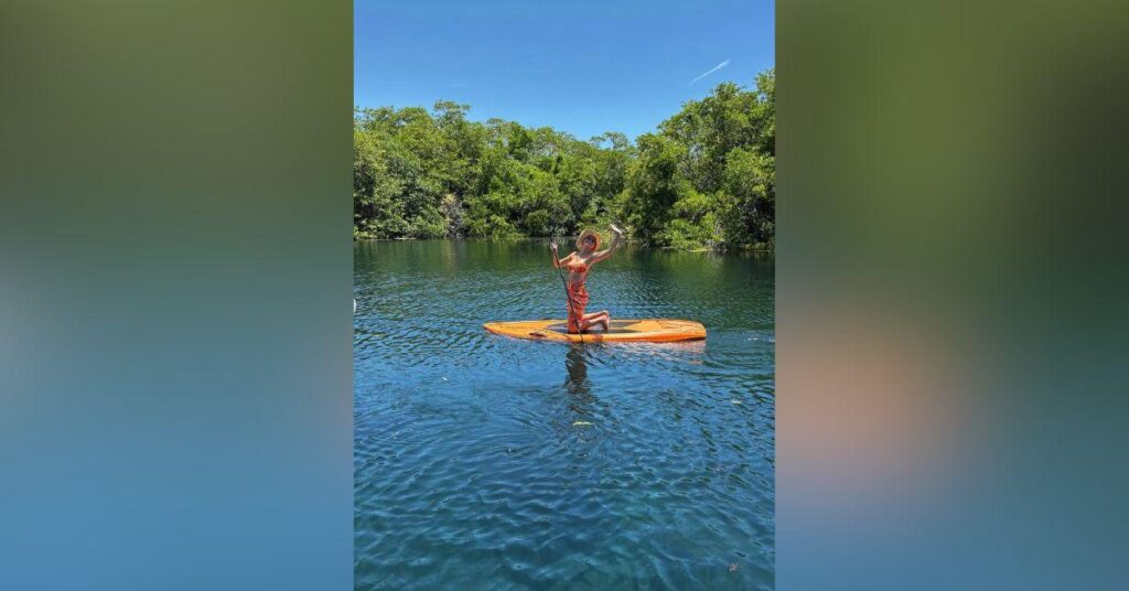 Image of Brie Larson vacationed in Mexico.