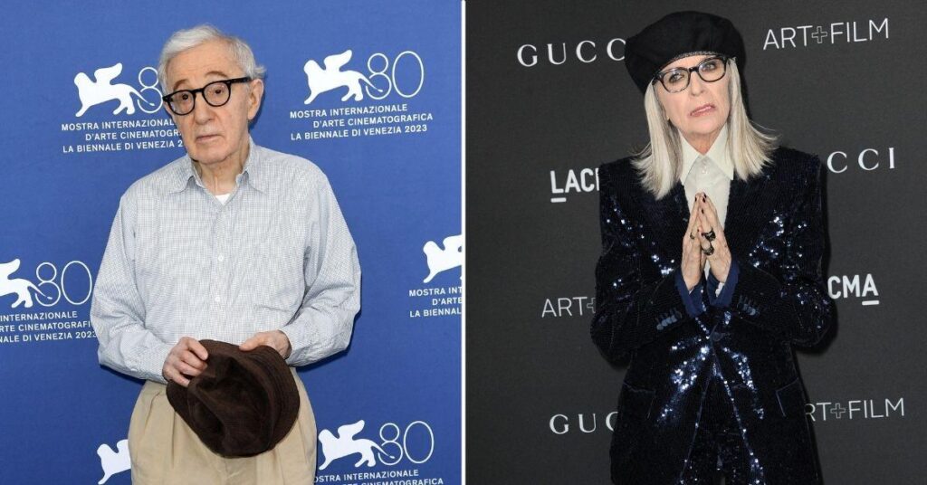 Photo of Woody Allen and Diane Keaton reportedly reunited at her California home weeks before her death.