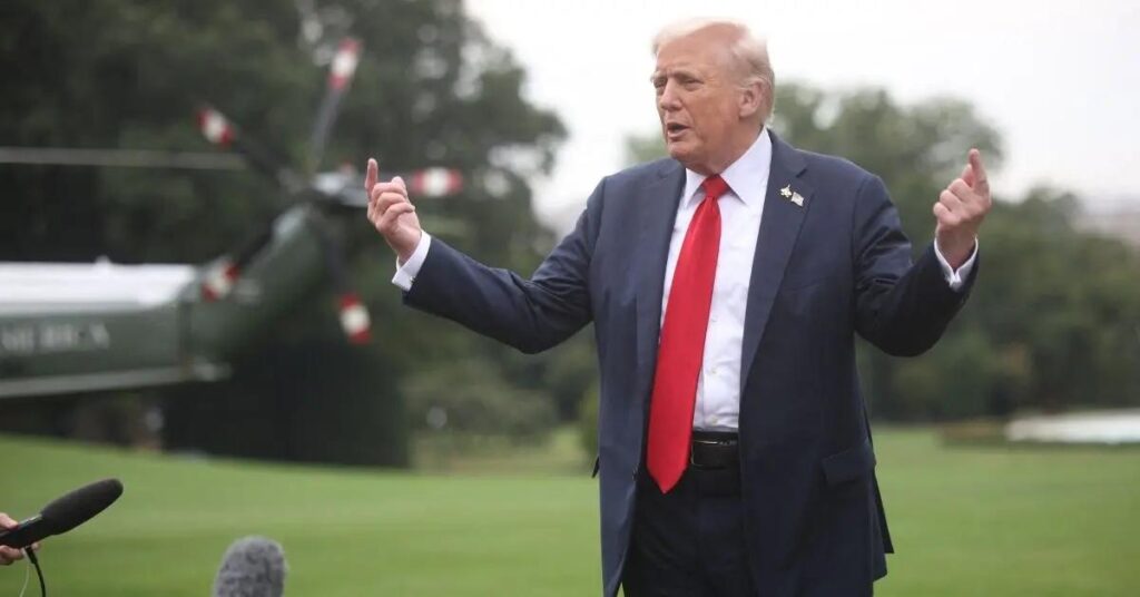 Photo of The president claimed the magazine 'disappeared my hair' in the image.