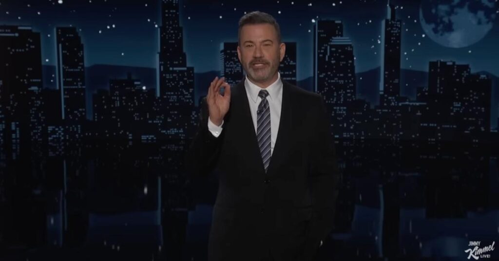 Photo of Jimmy Kimmel revealed a YouGov poll proved he's 'more popular' than Donald Trump.