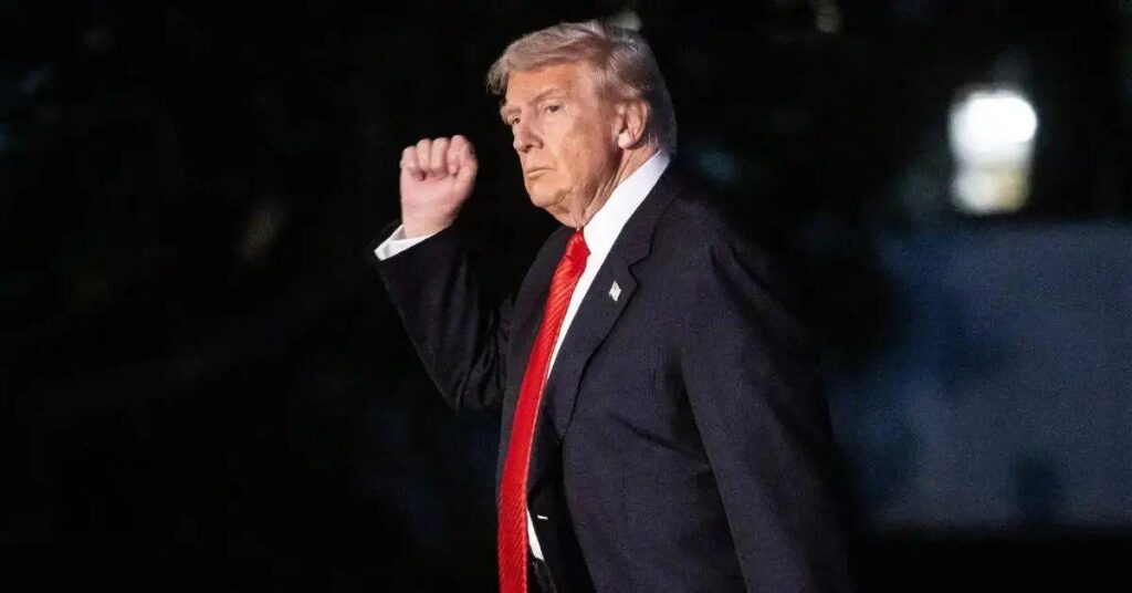 Photo of President Donald Trump slammed 'fake polls' last week.