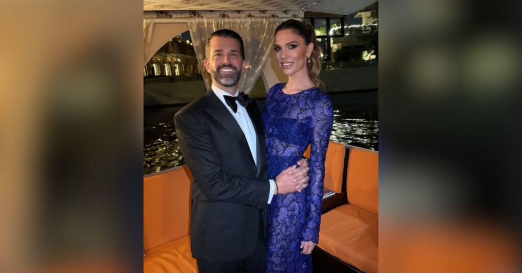 image of Donald Trump Jr. and Bettina Anderson had multiple outfit changes.