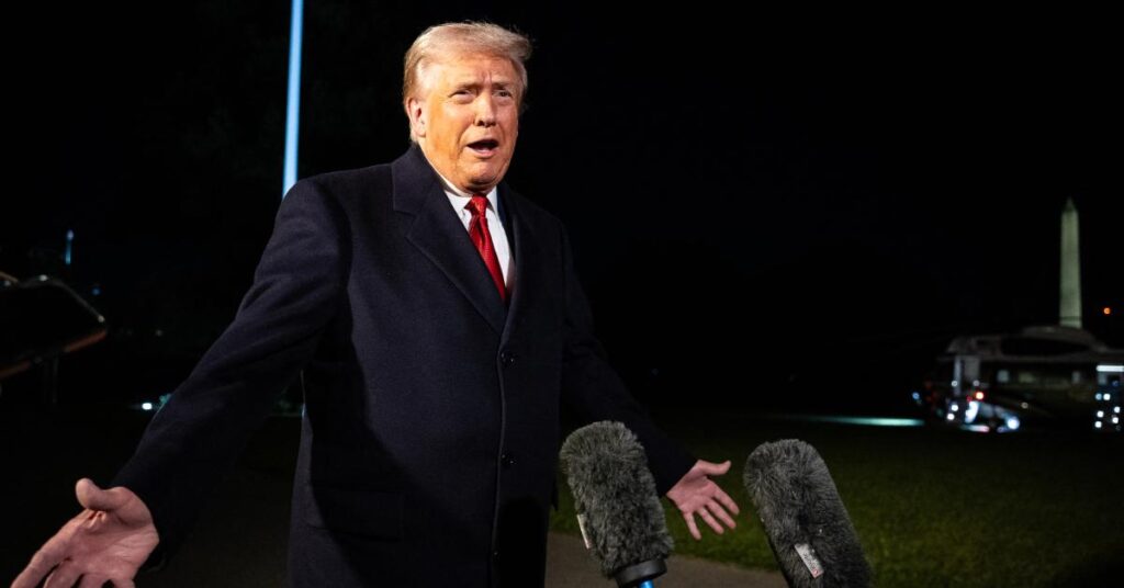 Image of Donald Trump refused to give any further details about his military plans in Venezuela.