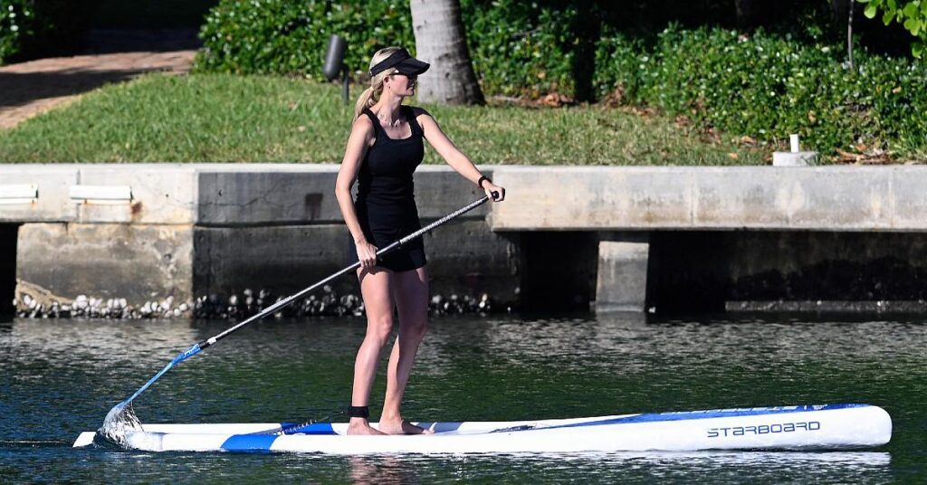 Photo of Ivanka Trump was spotted in sunny Florida on a solo paddle boarding session.
