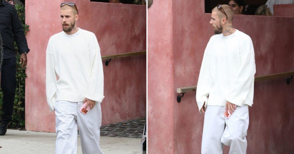 image of Justin Bieber took a break to pee while on a golf course in Palm Springs, Calif.