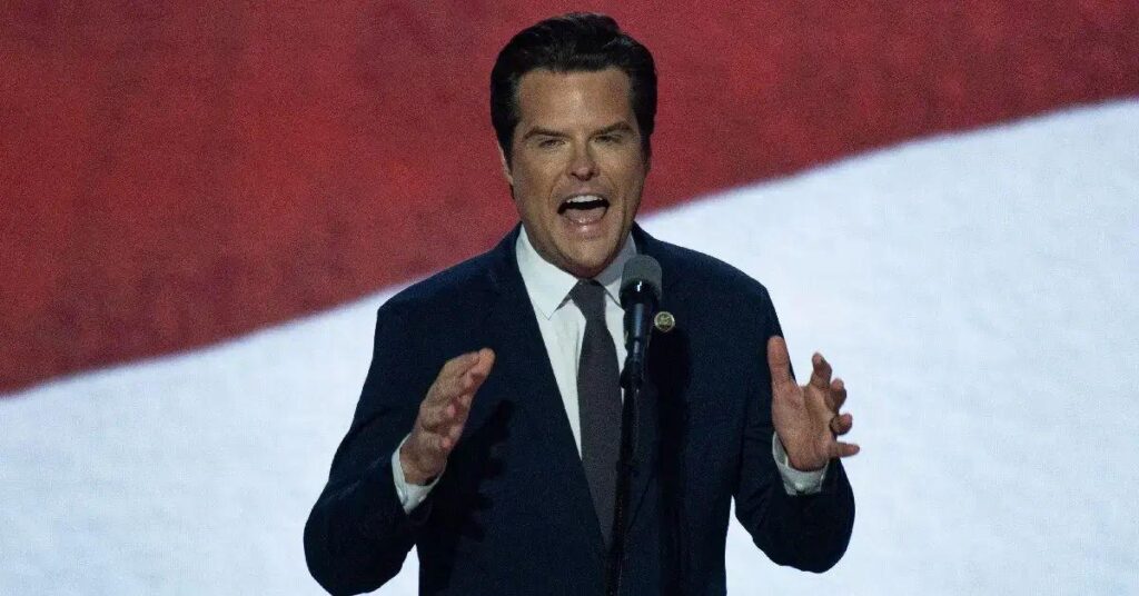 image of Matt Gaetz has been accused of sleeping with a 17-year-old girl at a 2017 party.