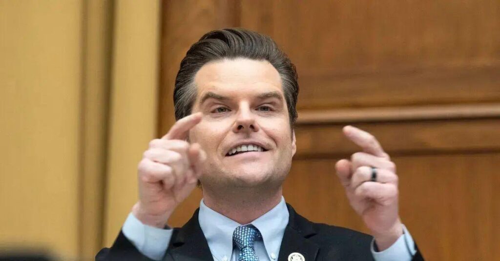 Photo of Matt Gaetz allegedly had 's-- twice' with the underage victim.