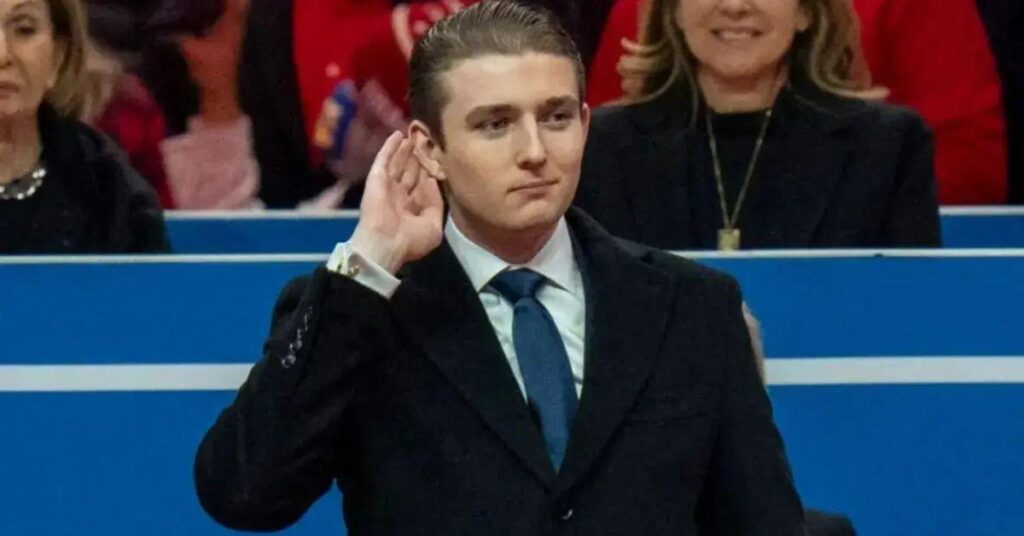 image of Rumors swirled earlier this year that Barron Trump told Joe Biden to 'go f--- himself' at his father's inauguration.