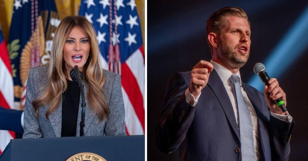 Melania Trump Is ‘Deeply Uncomfortable’ With Spotlight on Son Barron — Insiders Claim She Told Eric Trump to ‘Shut His Mouth’