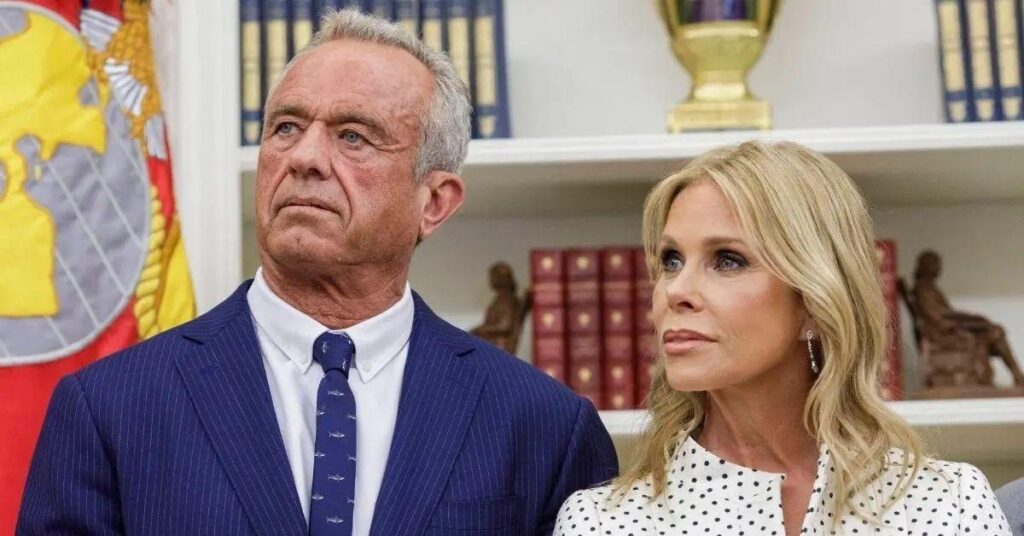 image of Robert F. Kennedy Jr. and Cheryl Hines married in 2014.