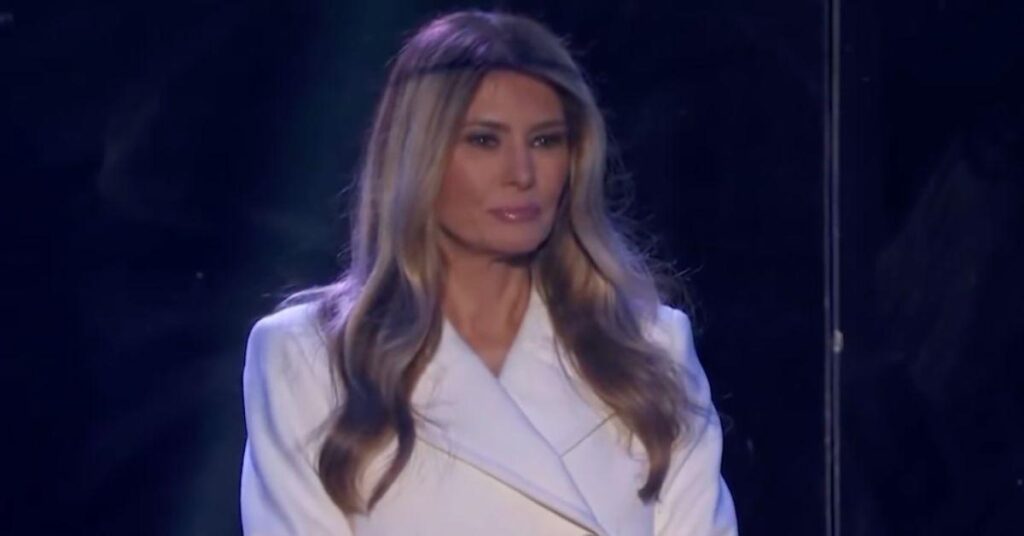 image of Some commenters claimed Melania Trump looked like she 'could care less' about the ceremony.