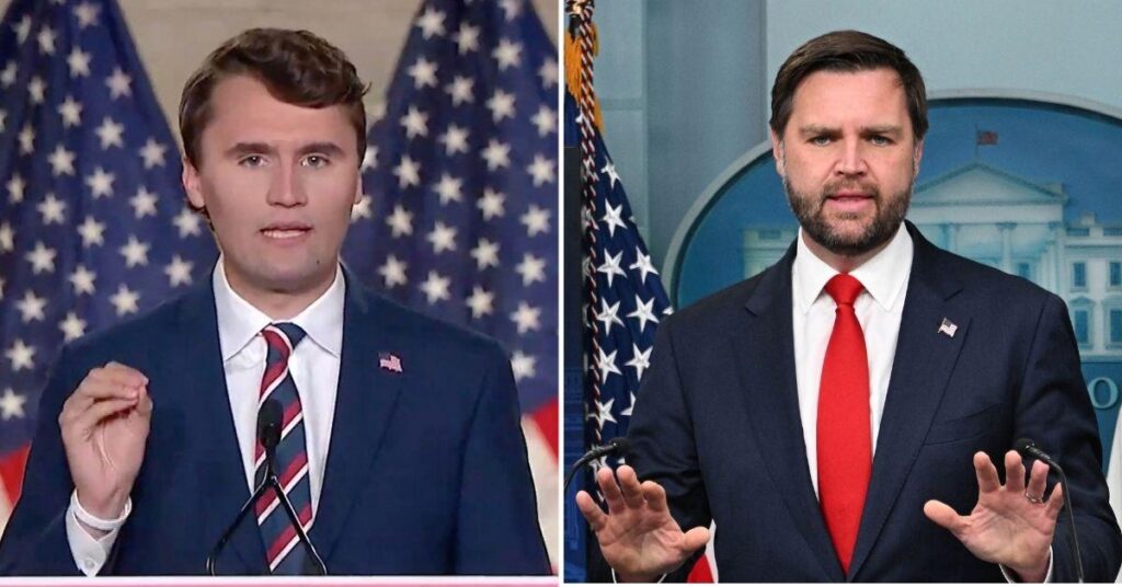 image of Erika Kirk faced backlash after comparing Charlie Kirk to J.D. Vance.
