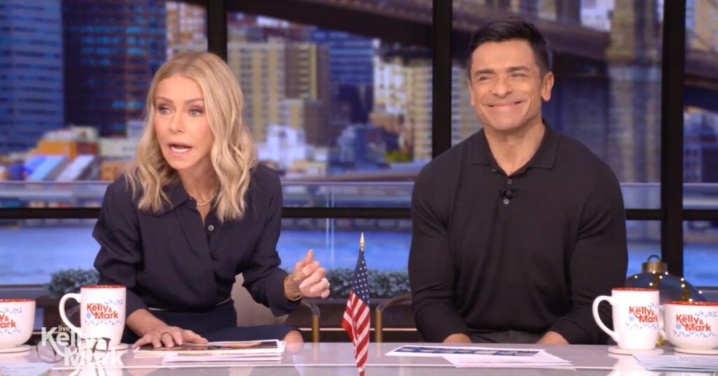 Image of Kelly Ripa teased 'Live' staffers for 'getting drunk' at their work holiday party.