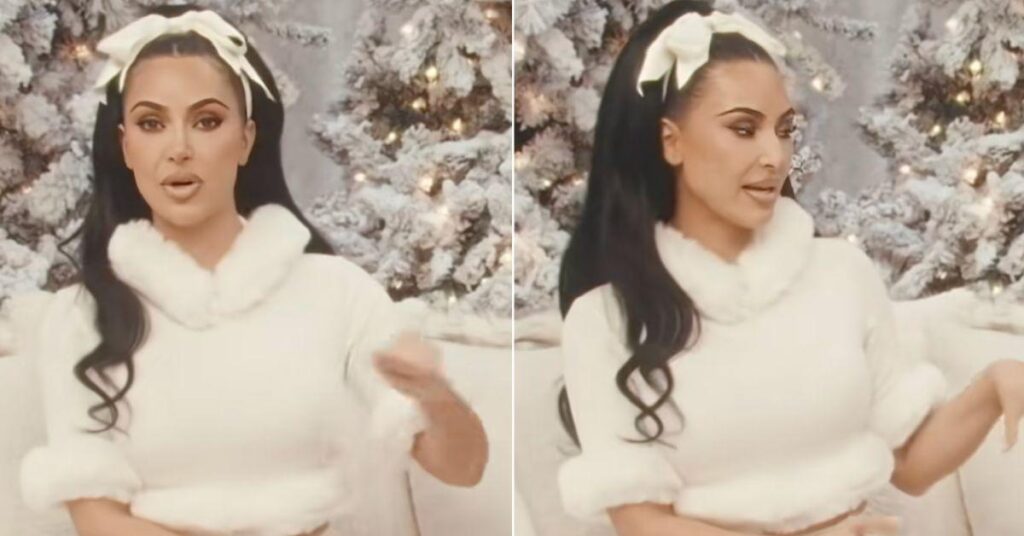 Image of Kim Kardashian hosted a 'Kimsmas' live stream.