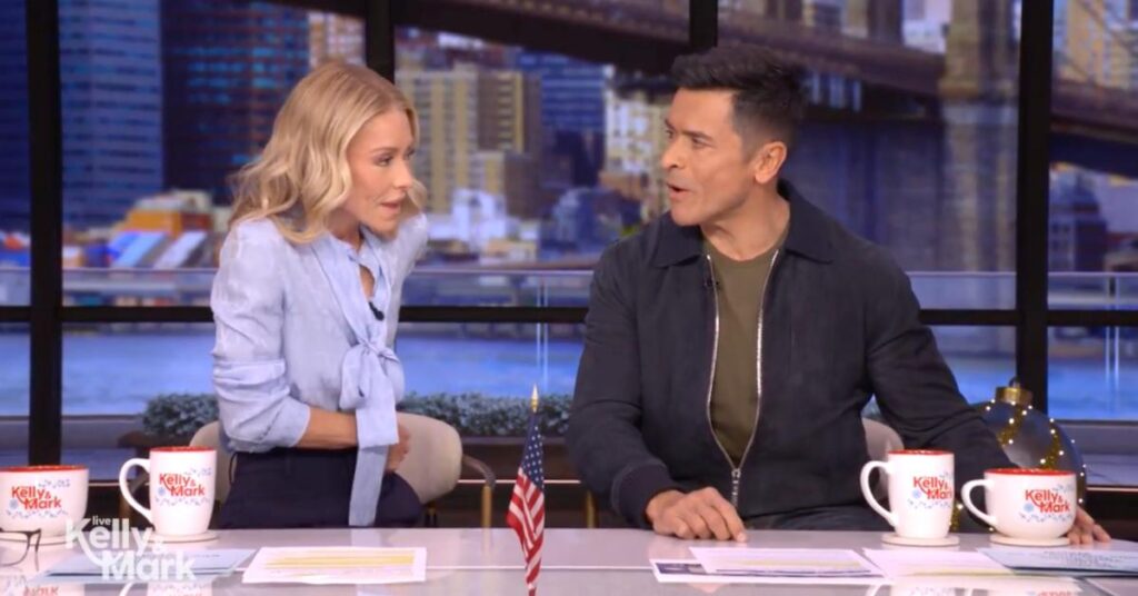 Image of Kelly Ripa said her outfit was 'missing a lot of things.'
