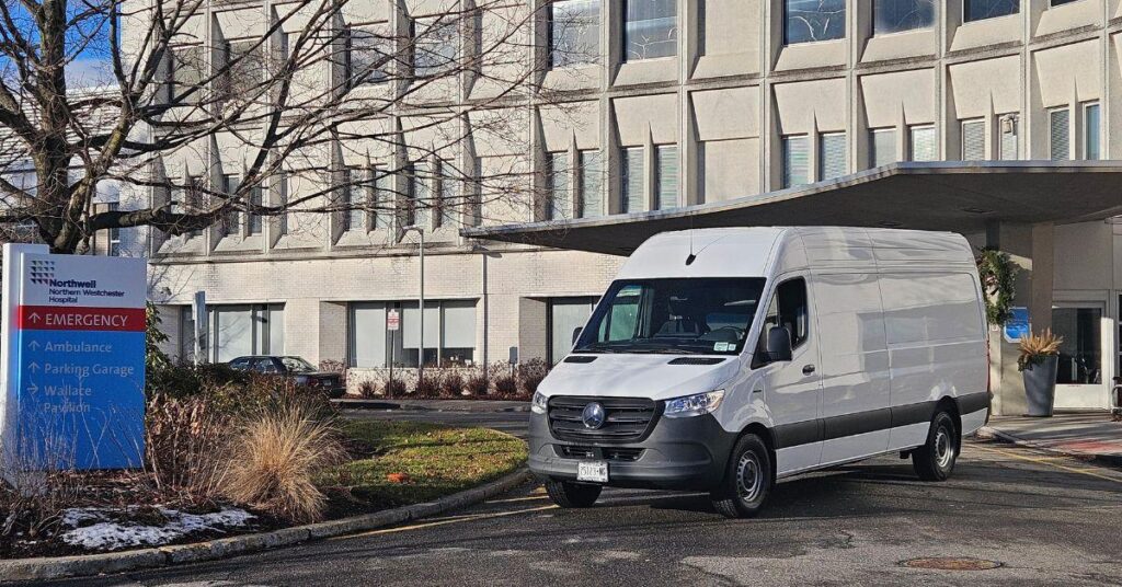 image of Martha Stewart gifted her local hospital an eSprinter van for the holidays.