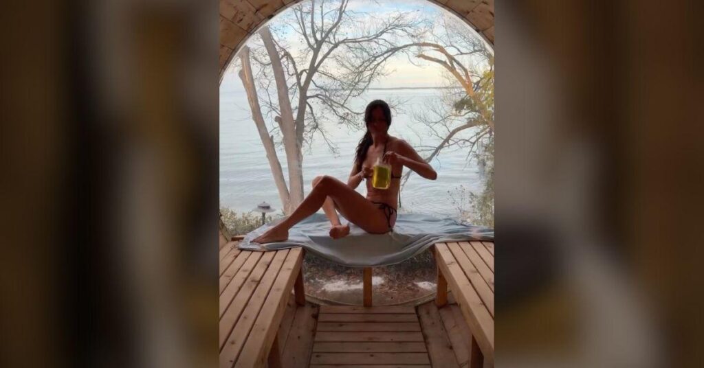 image of Nina Dobrev shared a clip of herself getting her sweat on.