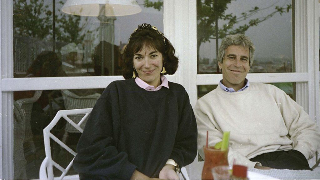 image of ghislaine Maxwell and Jeffrey Epstein