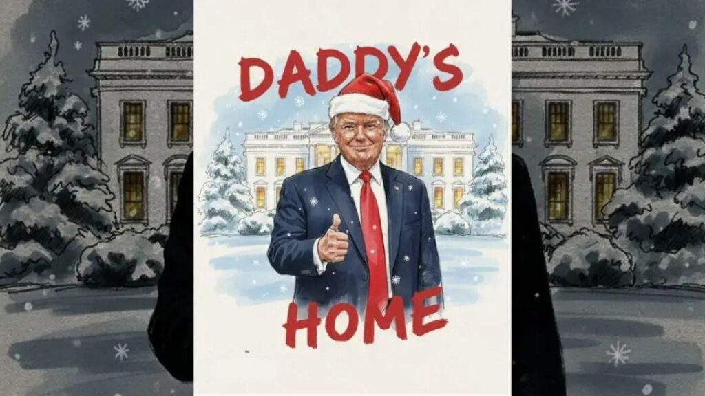 Photo of In 2025, the White House released a holiday image that referred to the president as 'daddy.'