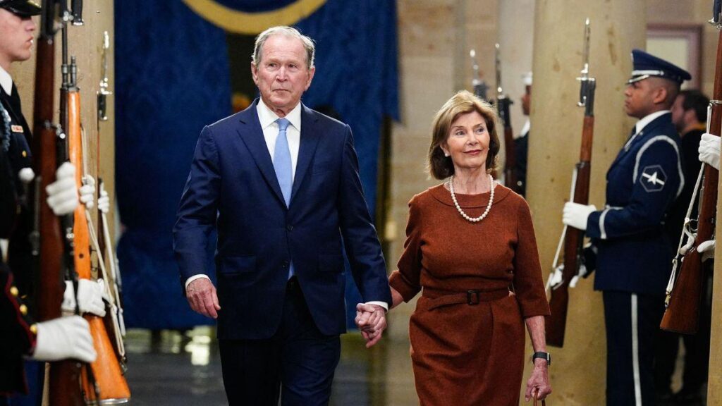 image of Many on social media branded George W. Bush a 'coward' for not speaking up.