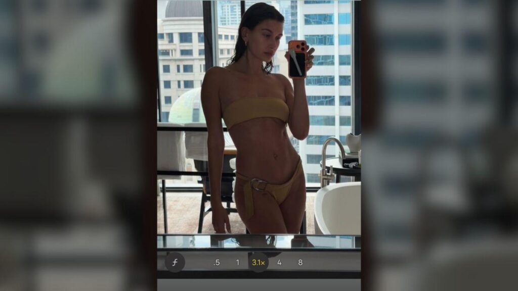 Image of Hailey Bieber launched Rhode in Australia.