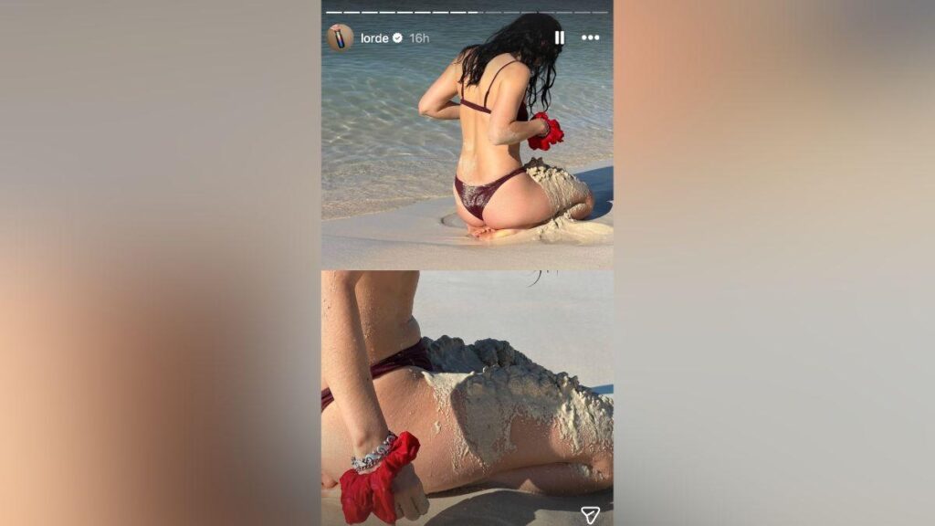 Image of Lorde enjoyed a tropical vacation with friends.