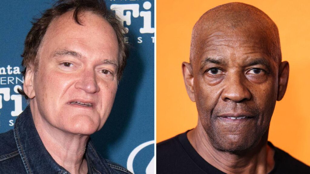 image of Tensions emerged between Quentin Tarantino and Denzel Washington during rewrites on 'Crimson Tide' in 1995.