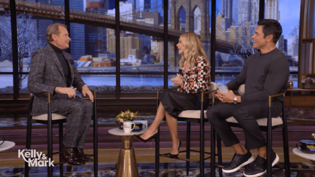 Image of Carson Kressley made it through the snow to appear as a special guest on 'Live.'