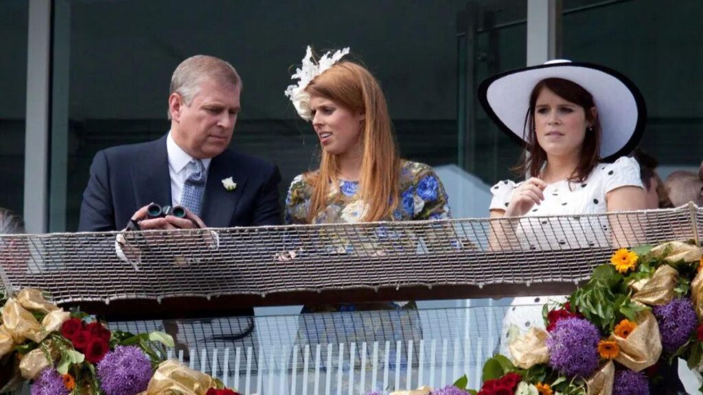 image of prince Andrew, beatrice and Eugenie