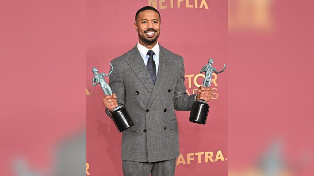 Image of Michael B. Jordan went home with the Outstanding Performance by a Male Actor in a Leading Role award, beating Timothée Chalamet.