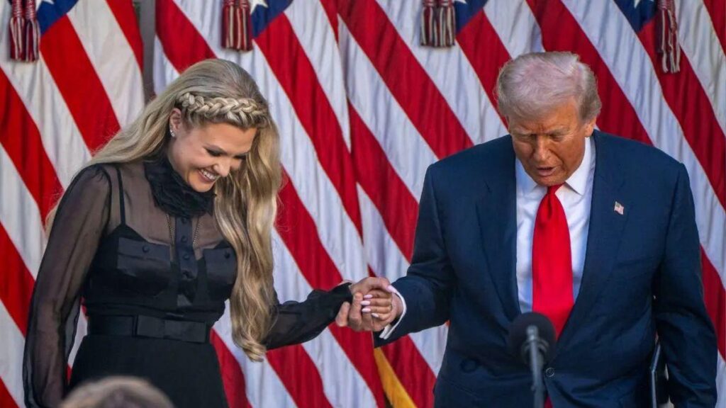 image of Erika Kirk and Donald trump