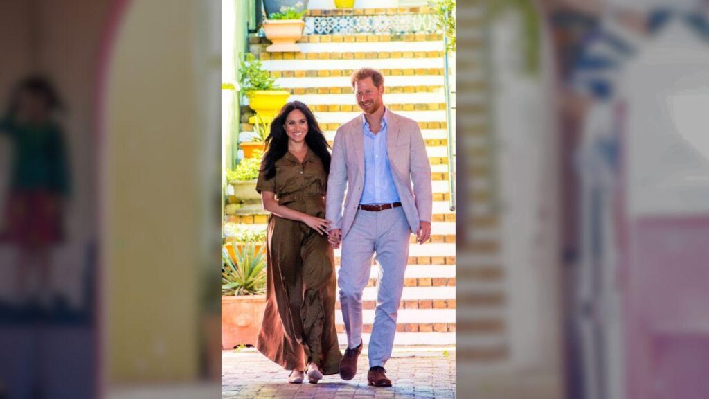 Image of Meghan Markle and Prince Harry stepped back from royal duties in 2020.