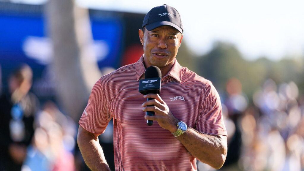 Image of Tiger Woods got into a separate car crash in 2021.