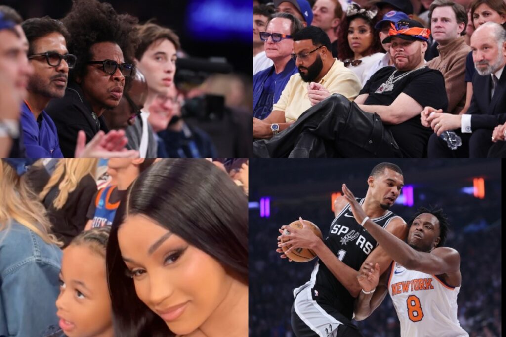Jay-Z, Cardi B, Fat Joe and DJ Khaled Attend Game 3 of NBA Finals